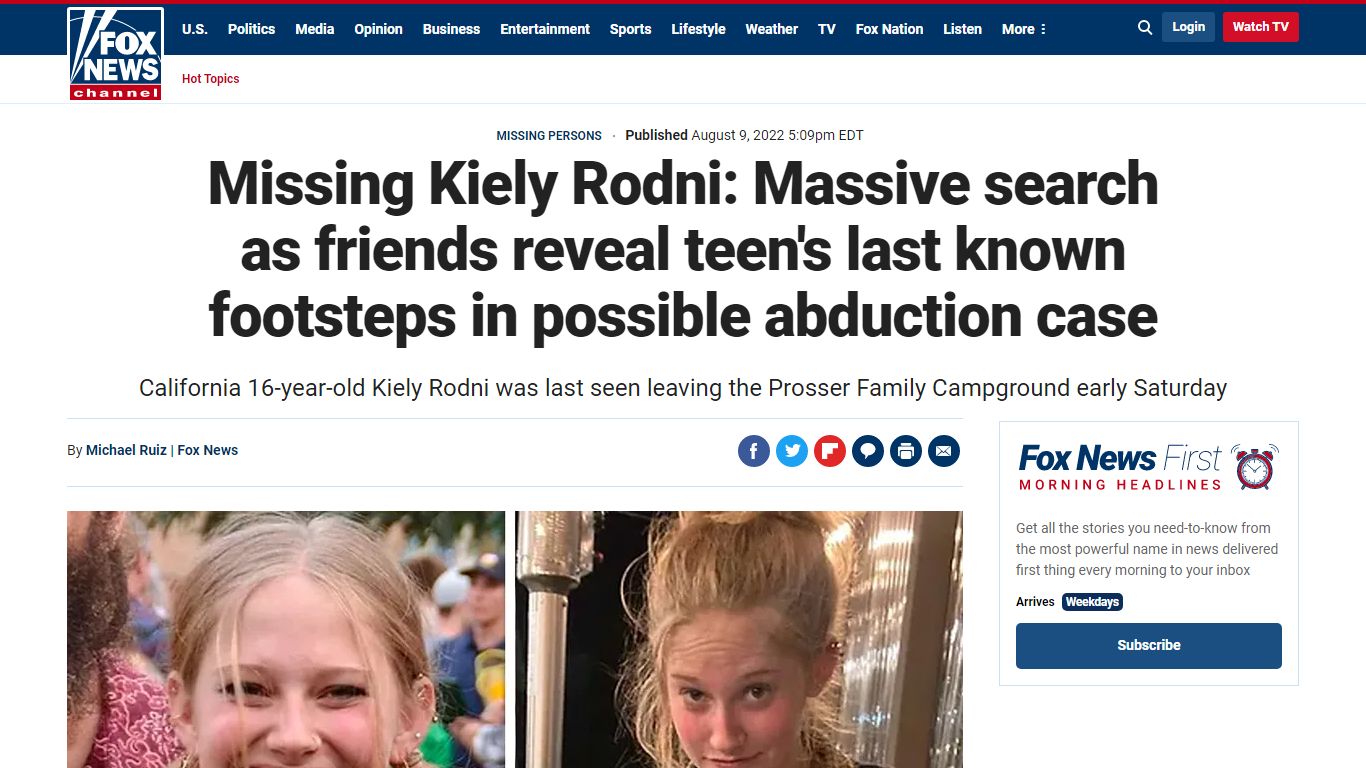 Missing Kiely Rodni: Massive search as friends reveal teen's last known ...